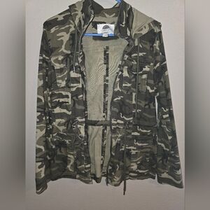 Camo Hooded Utility Jacket
